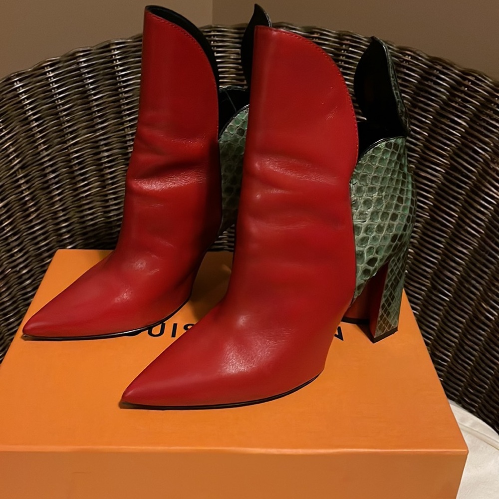 Authentic Louis Vuitton Pokerface Python Boots. P… - image 2